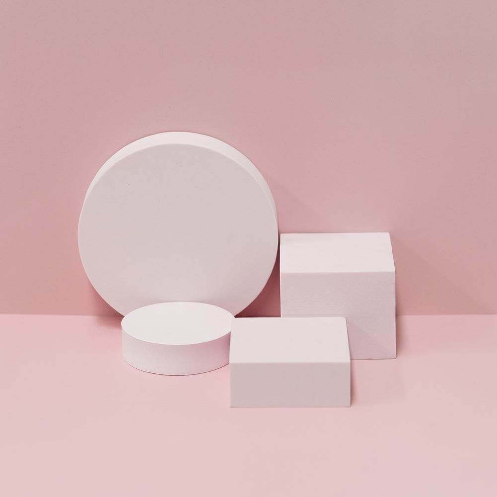 Geometric Foam Styling Props For Photography - Blush Pink 4 Pack