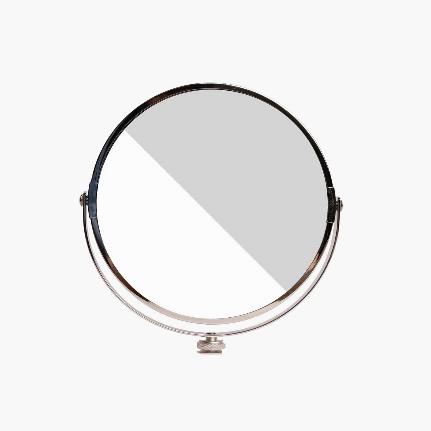 6.7" / 17cm Mirror with Hot Shoe Mount for Ring Light
