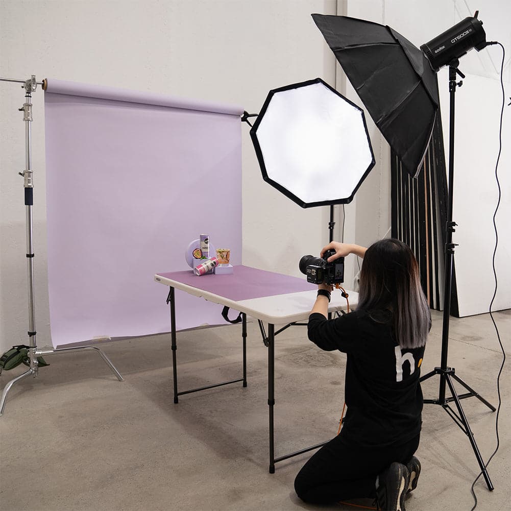 Paper Roll Photography Studio Backdrop Half Width (1.36 x 10M) - Fresh Lavender Purple