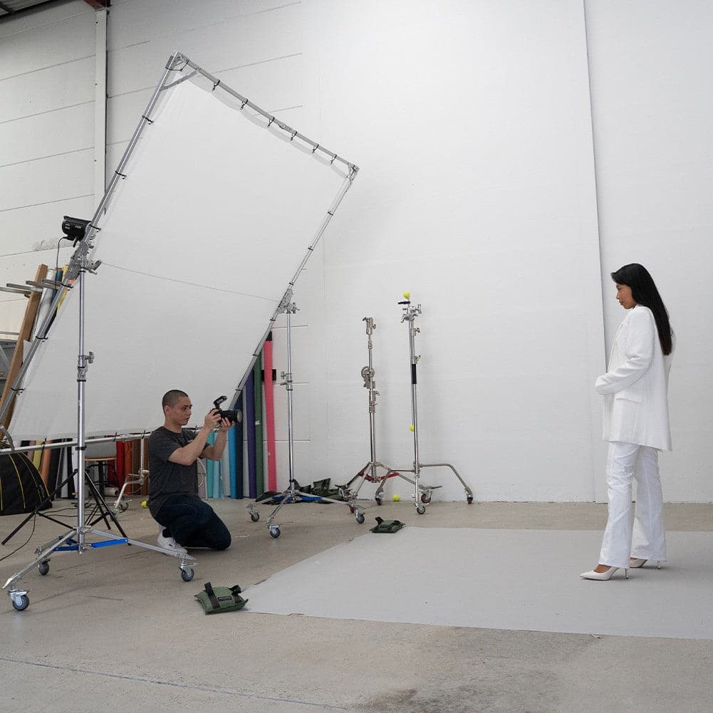 Paper Roll Photography Studio Backdrop Full Length (2.7 x 10M) - Drippin' Diamonds Grey