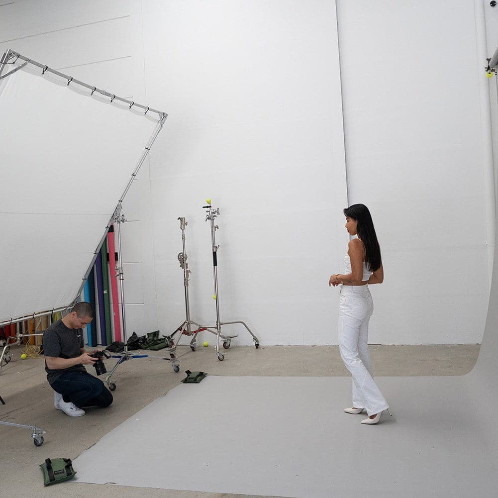 Paper Roll Photography Studio Backdrop Full Length (2.7 x 10M) - Drippin' Diamonds Grey