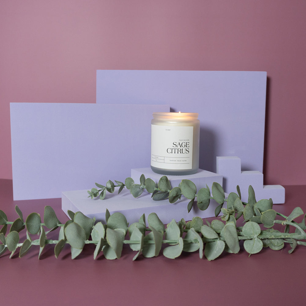 5 Piece Geometric Foam Styling Prop Set for Photography - Mermaid Purple