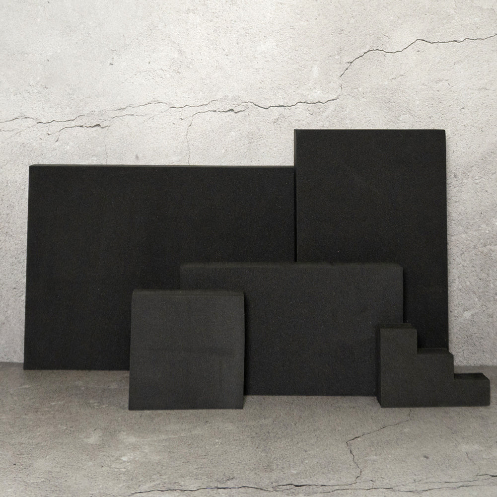 5 Piece Geometric Foam Styling Prop Set for Photography - Phantom Black