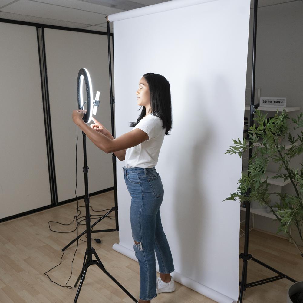 Marshmallow White Paper Roll Photography Studio Backdrop Half Width (1.36 x 10M)